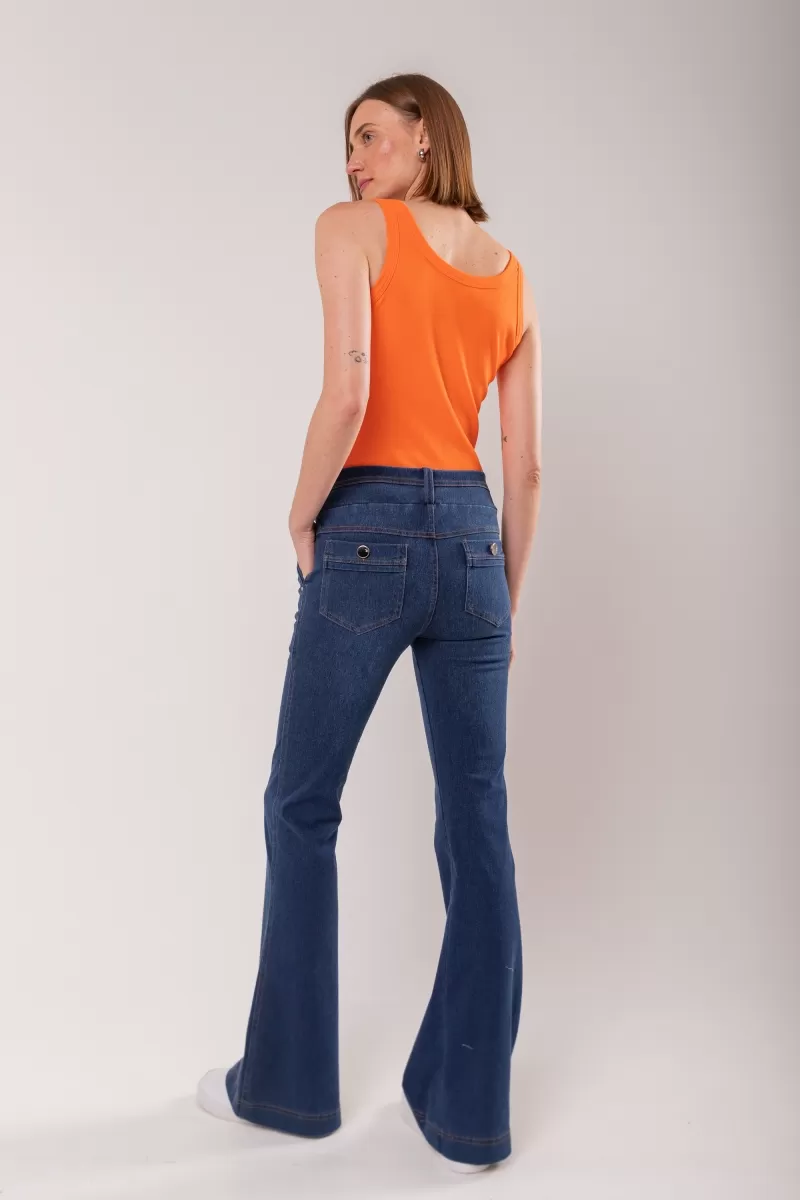 Hidrogênio - FLARE TROUSERS WITH VIVO AND RIVETS MARIZETE - 19463042 Hidrogênio - FLARE TROUSERS WITH VIVO AND RIVETS MARIZETE - 19463042