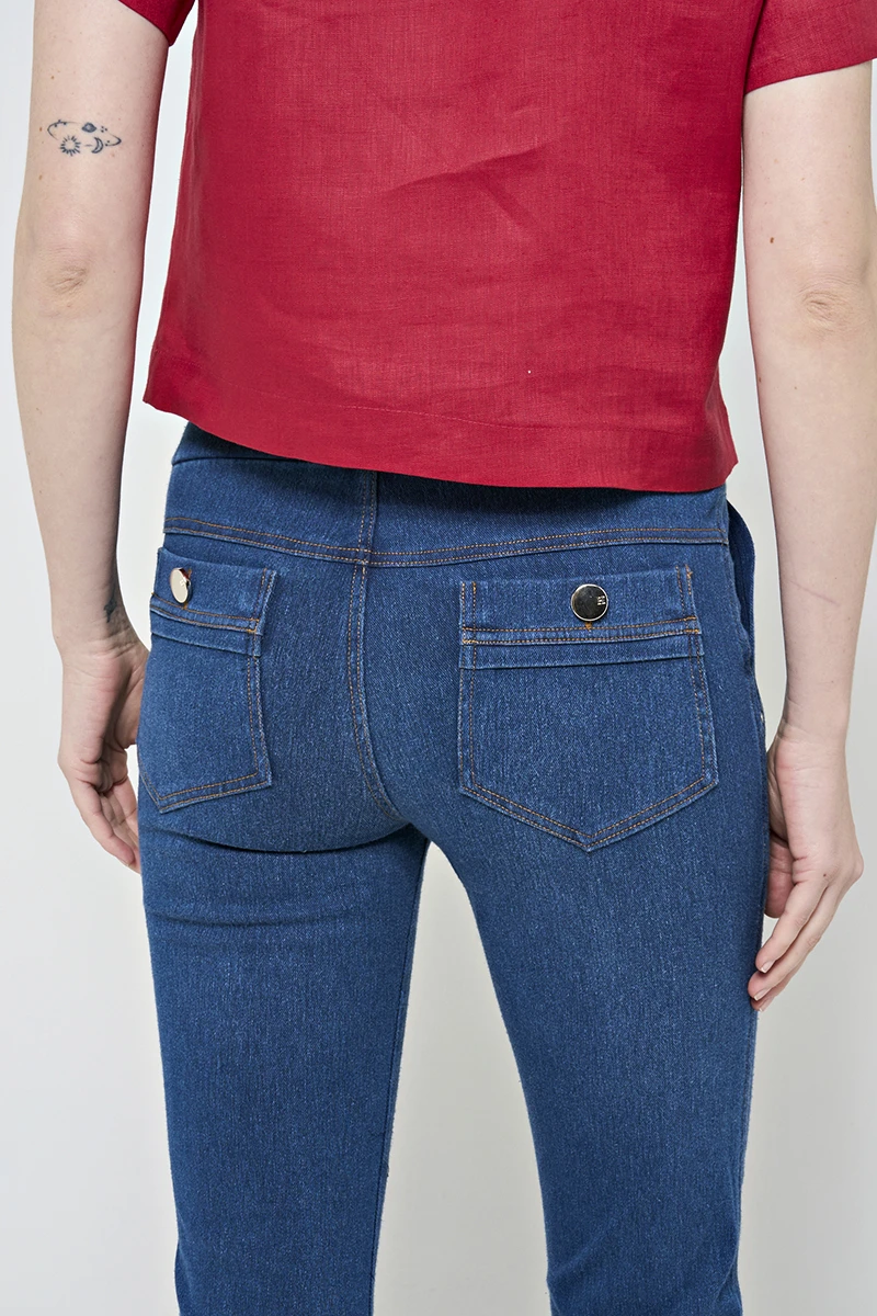 Hidrogênio - FLARE TROUSERS WITH VIVO AND RIVETS MARIZETE - 19463042 Hidrogênio - FLARE TROUSERS WITH VIVO AND RIVETS MARIZETE - 19463042