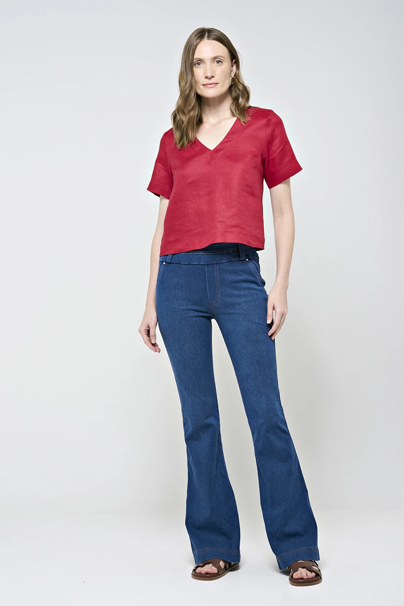 Hidrogênio - FLARE TROUSERS WITH VIVO AND RIVETS MARIZETE - 19463042 Hidrogênio - FLARE TROUSERS WITH VIVO AND RIVETS MARIZETE - 19463042