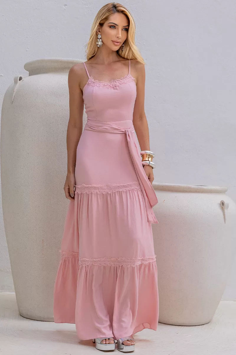 Miss Misses - Dress Miss Misses Long Chiffon High Neck Pink - 54468060 Miss Misses - Dress Miss Misses Long Chiffon High Neck Pink - 54468060
