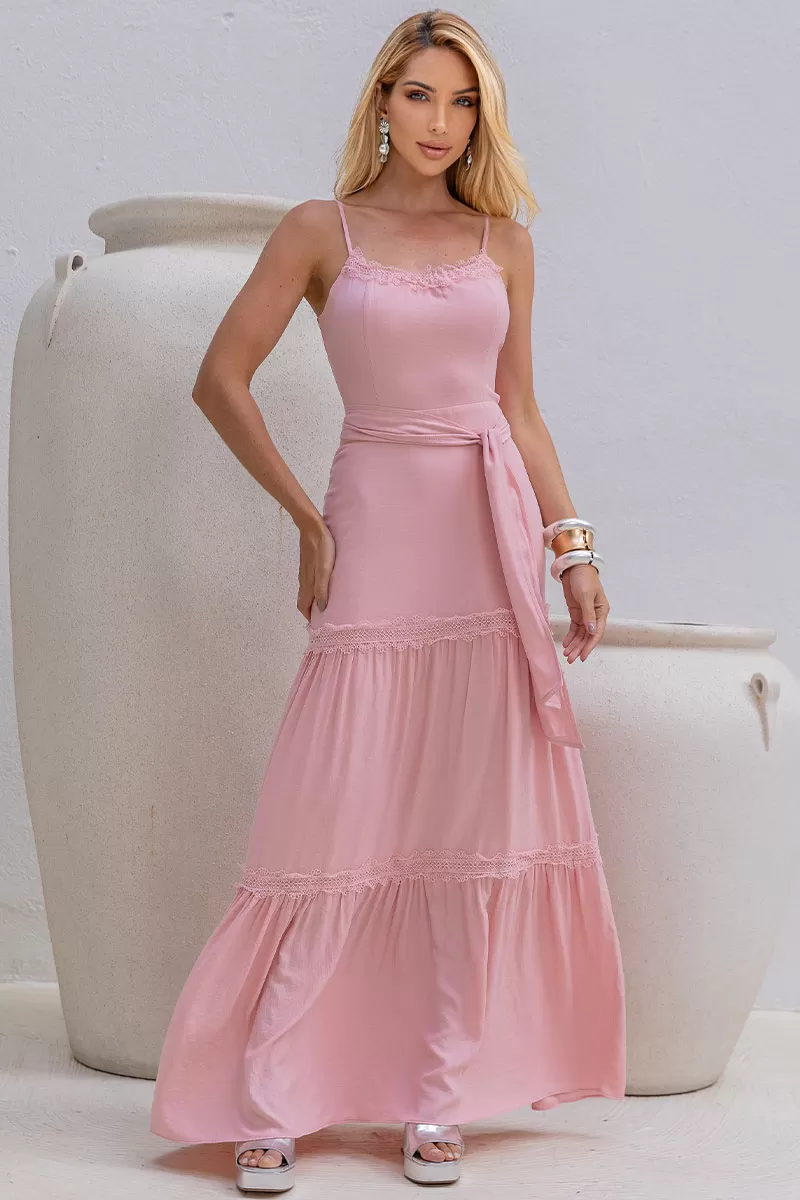 Miss Misses - Dress Miss Misses Long Chiffon High Neck Pink - 54468060 Miss Misses - Dress Miss Misses Long Chiffon High Neck Pink - 54468060