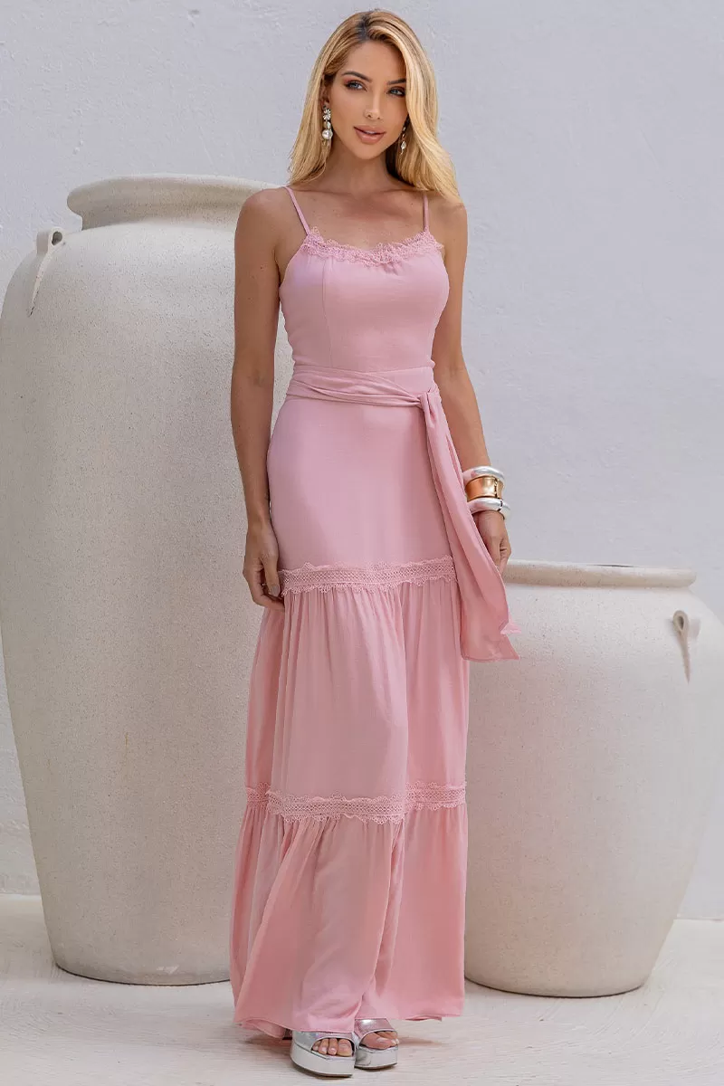 Miss Misses - Dress Miss Misses Long Chiffon High Neck Pink - 54468060 Miss Misses - Dress Miss Misses Long Chiffon High Neck Pink - 54468060