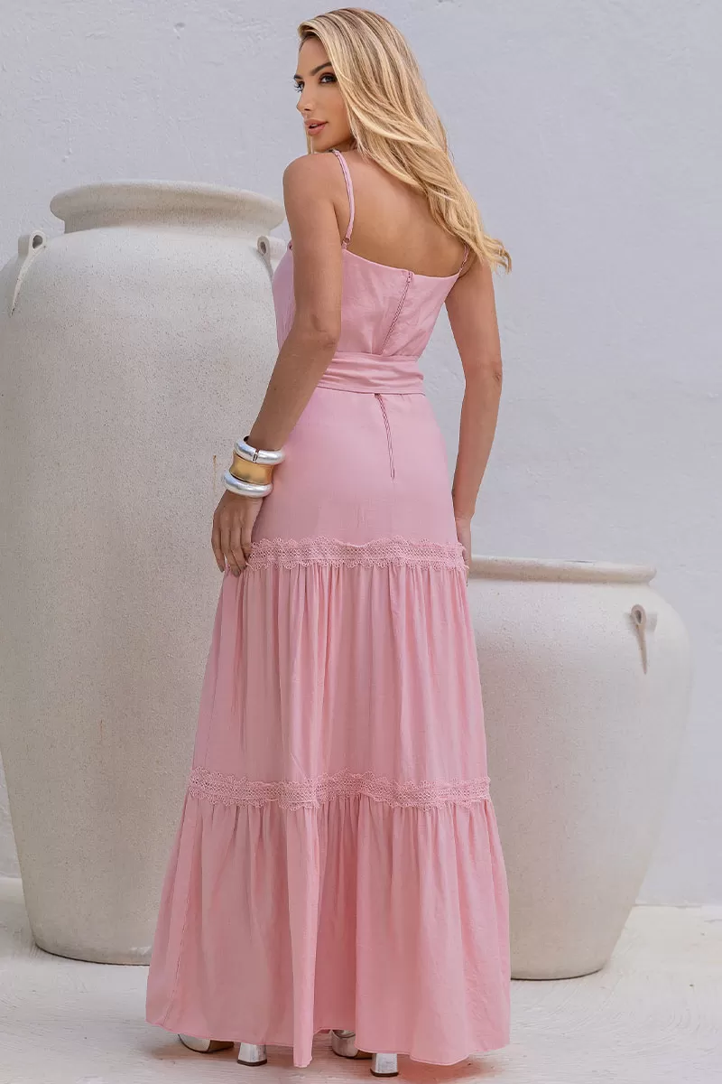 Miss Misses - Dress Miss Misses Long Chiffon High Neck Pink - 54468060 Miss Misses - Dress Miss Misses Long Chiffon High Neck Pink - 54468060