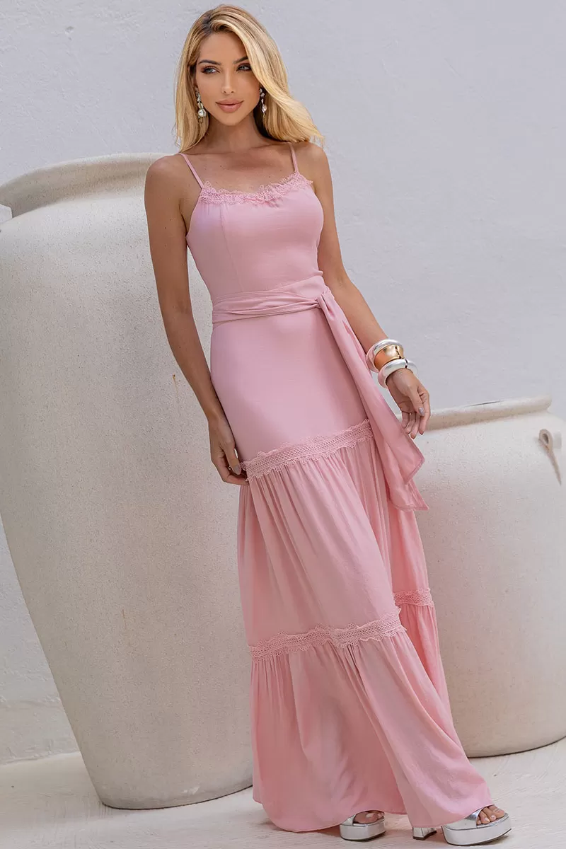 Miss Misses - Dress Miss Misses Long Chiffon High Neck Pink - 54468060 Miss Misses - Dress Miss Misses Long Chiffon High Neck Pink - 54468060