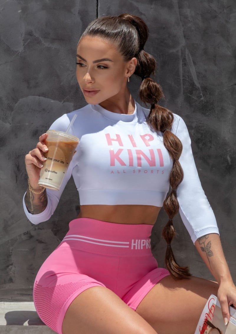 Hipkini - Sporty Style White Long Sleeve Shirt - 33330272 Hipkini - Sporty Style White Long Sleeve Shirt - 33330272