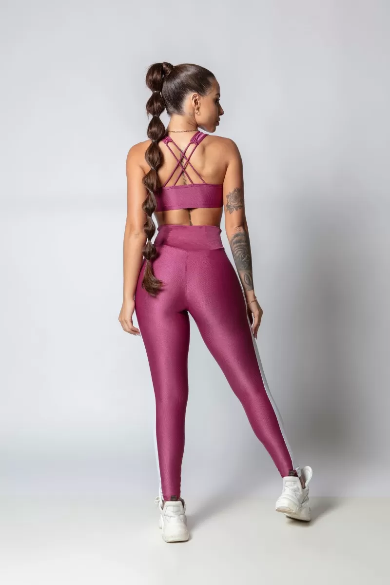 Hipkini - Top Sporty Style Wine with White Silk - 33330254 Hipkini - Top Sporty Style Wine with White Silk - 33330254