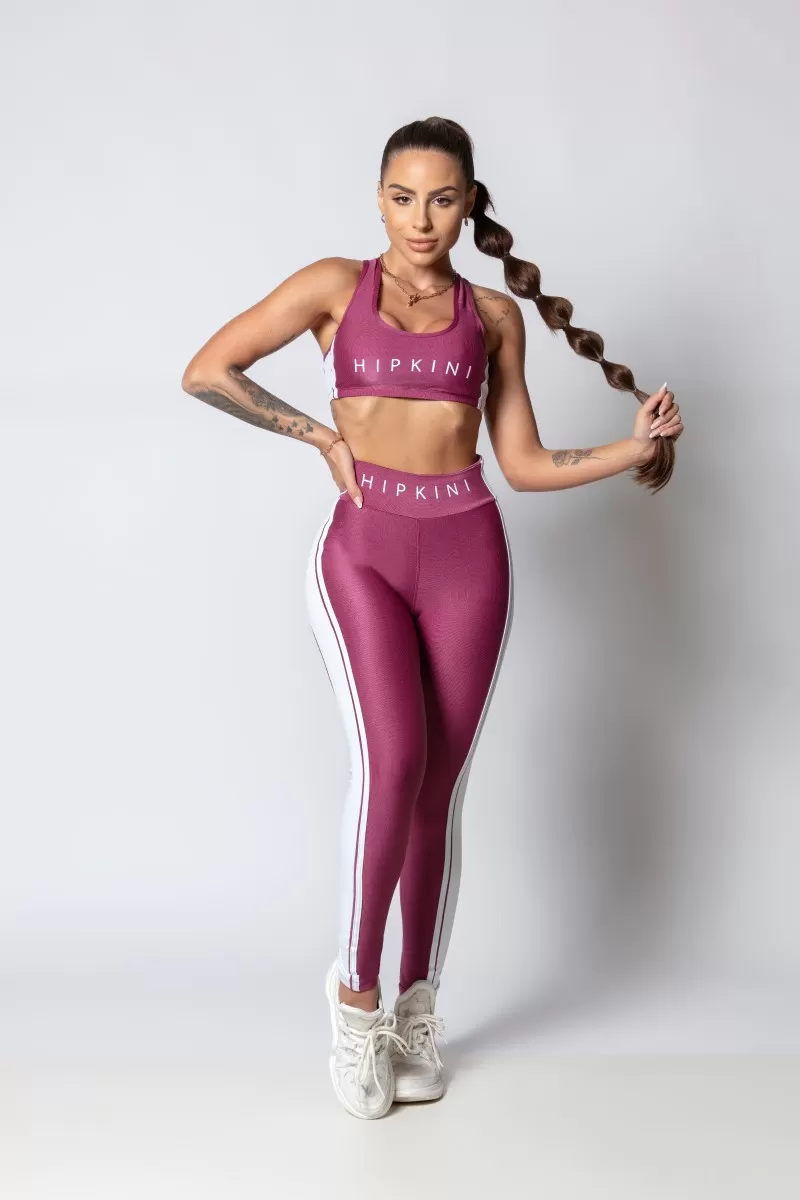 Hipkini - Top Sporty Style Wine with White Silk - 33330254 Hipkini - Top Sporty Style Wine with White Silk - 33330254