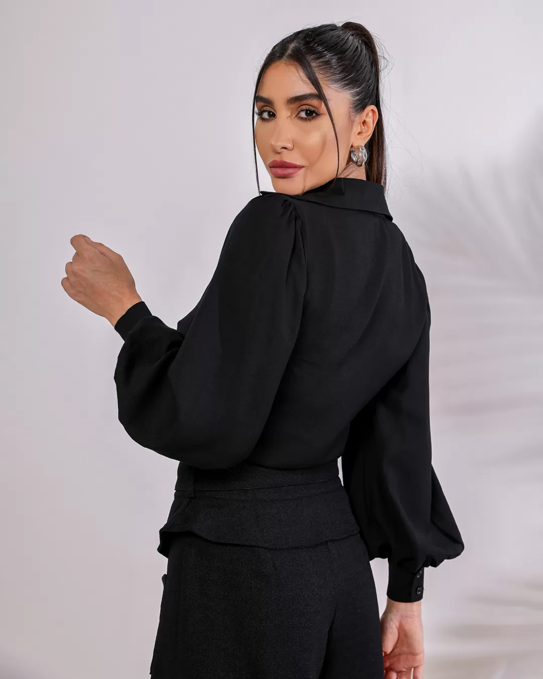 Dot Clothing - Dot Clothing Black Balloon Shirt - 2131PRETO Dot Clothing - Dot Clothing Black Balloon Shirt - 2131PRETO