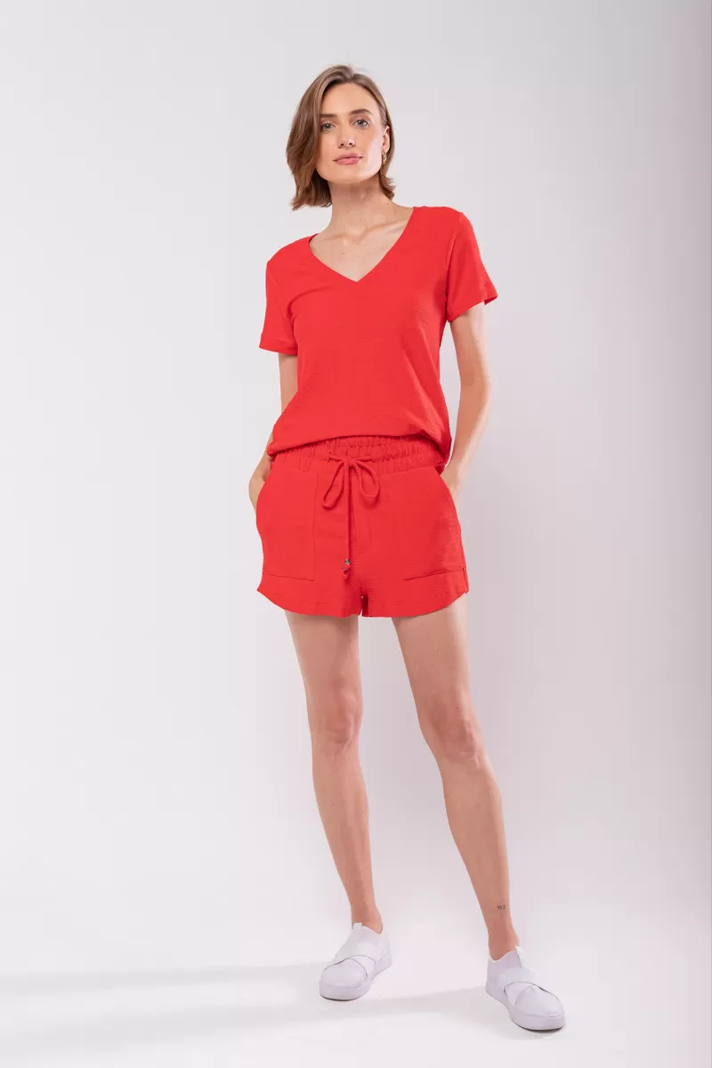 Hidrogênio - SHORTS WITH RED TIE - 19809008 Hidrogênio - SHORTS WITH RED TIE - 19809008
