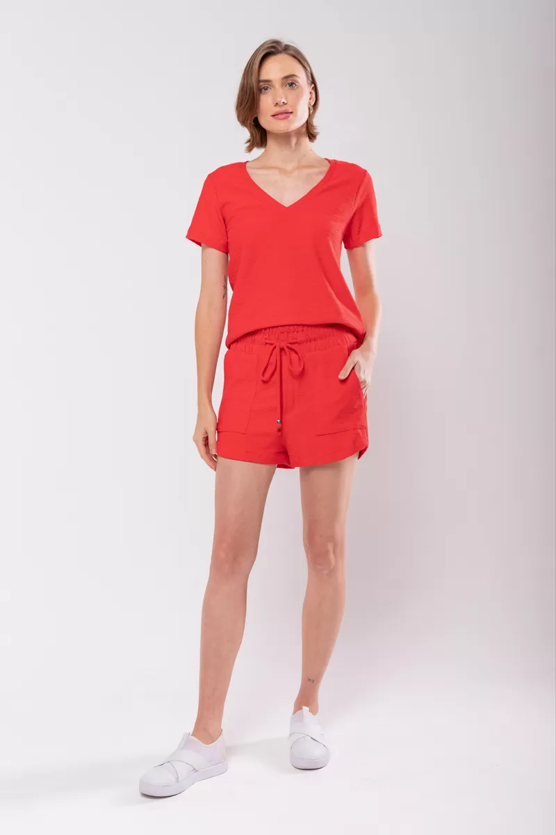 Hidrogênio - SHORTS WITH RED TIE - 19809008 Hidrogênio - SHORTS WITH RED TIE - 19809008