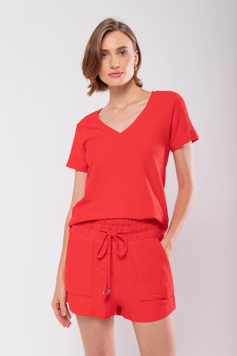 Hidrogênio - SHORTS WITH RED TIE - 19809008 Hidrogênio - SHORTS WITH RED TIE - 19809008
