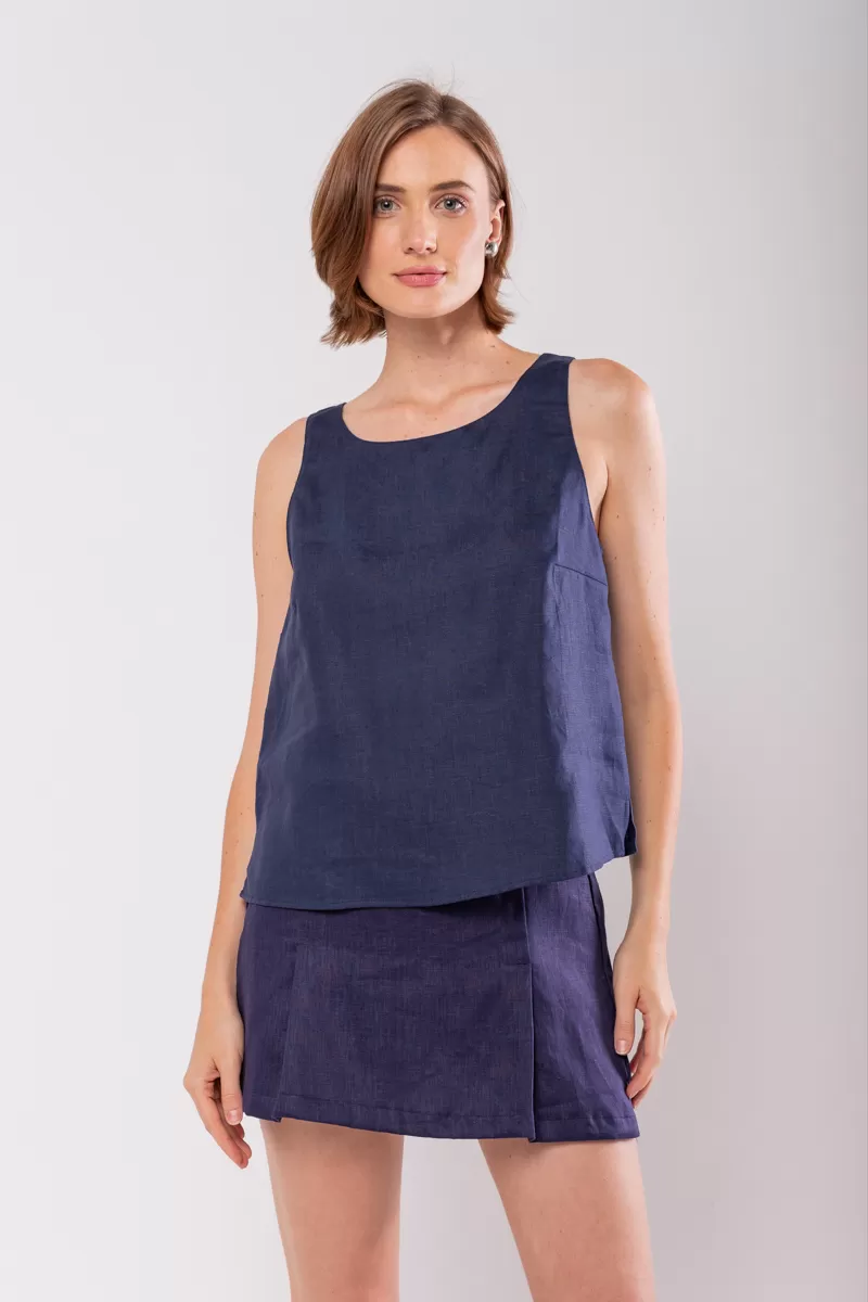 Hidrogênio - OVAL NECKLACE VAT 100% NAVY LINEN - 19869004 Hidrogênio - OVAL NECKLACE VAT 100% NAVY LINEN - 19869004
