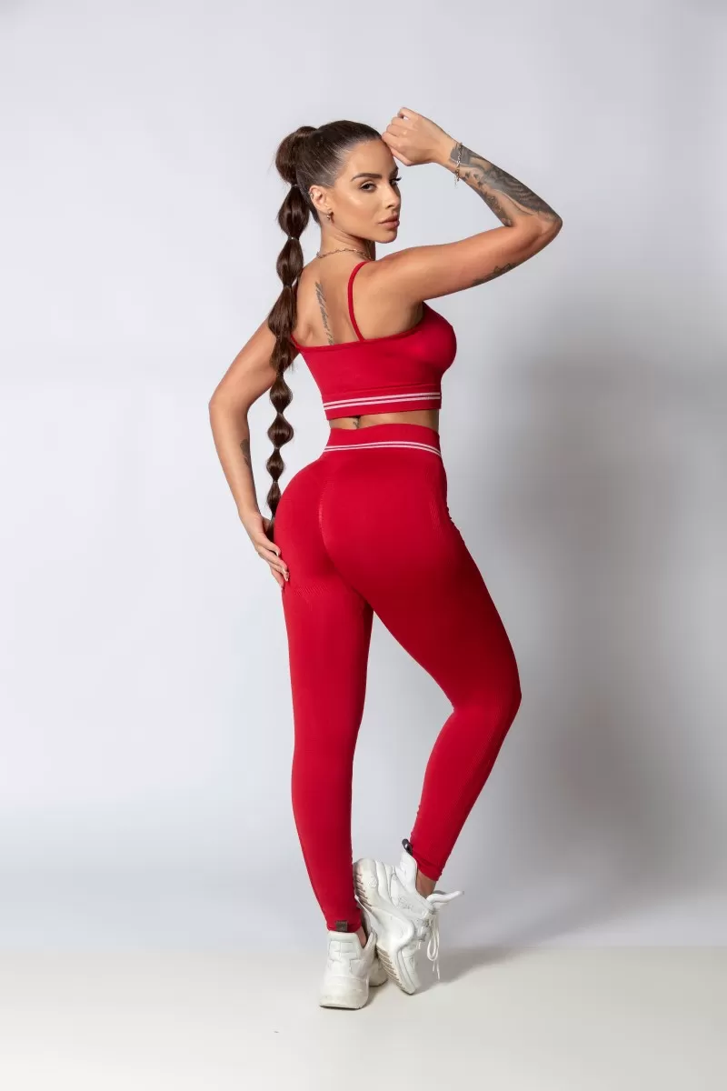 Hipkini - Red Sporty Style Seamless Legging - 33330160