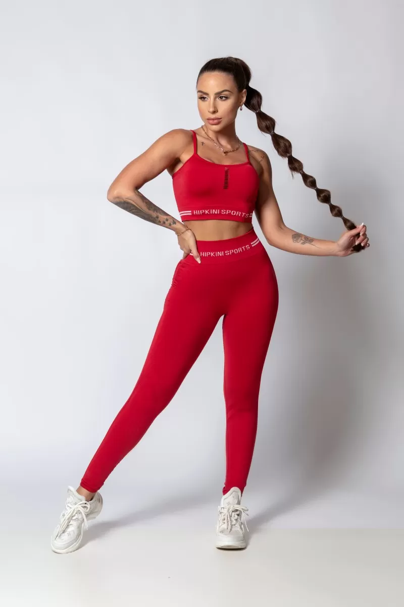 Hipkini - Red Sporty Style Seamless Legging - 33330160