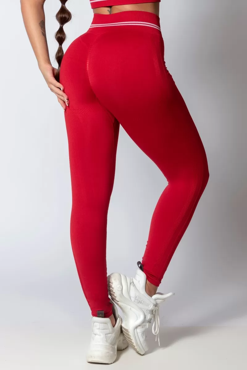 Hipkini - Red Sporty Style Seamless Legging - 33330160