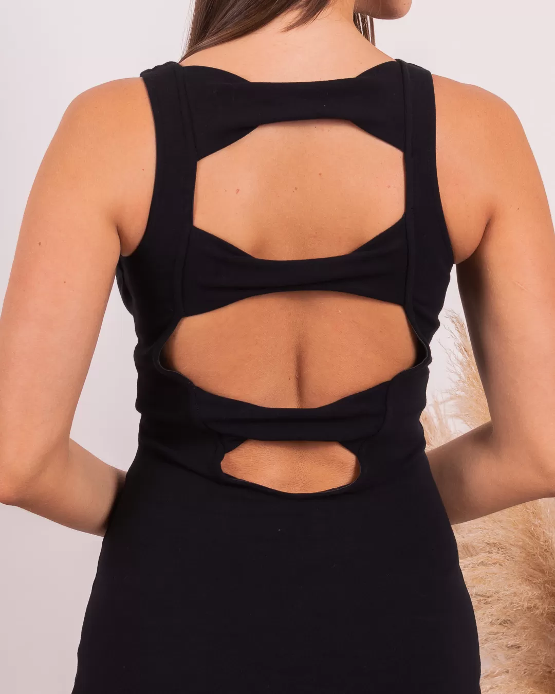 Miss Misses - Miss Misses Tube Dress with Opening on the Back Black - 18621PRETO