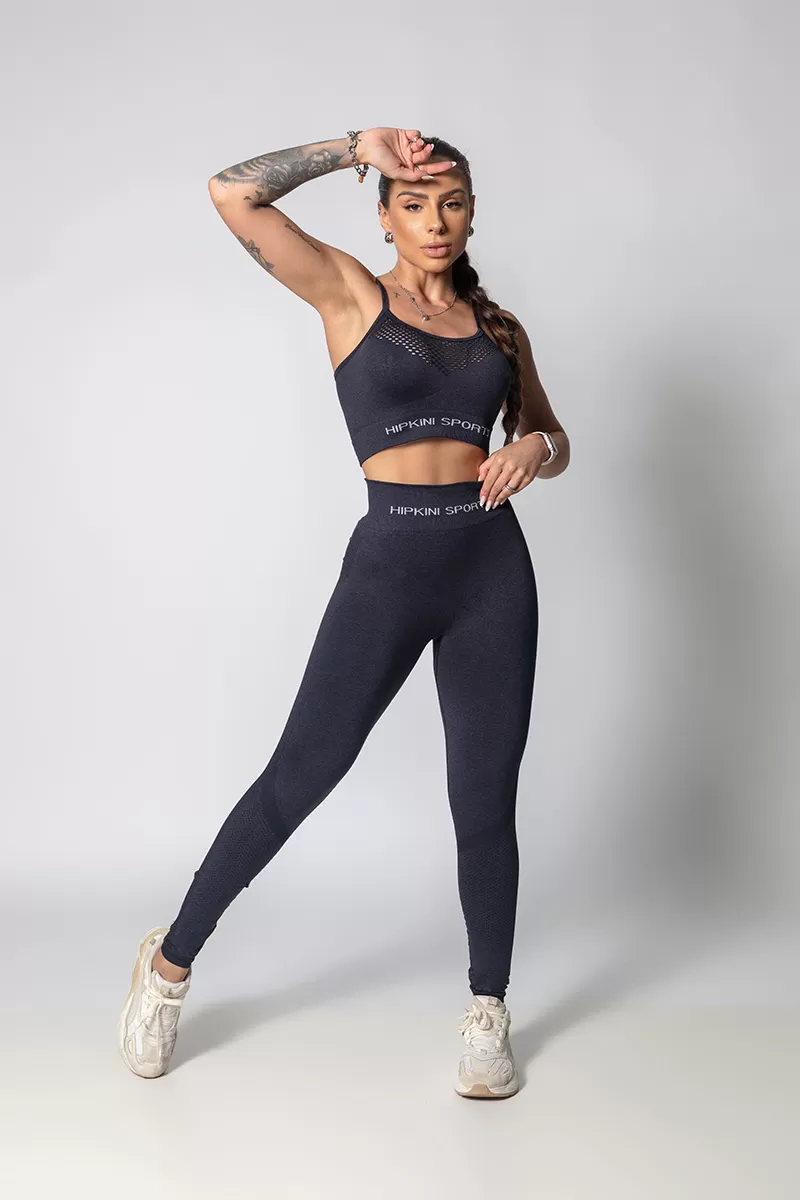 Hipkini - Mixed Black Sporty Style Seamless Top - 33330437 Hipkini - Mixed Black Sporty Style Seamless Top - 33330437
