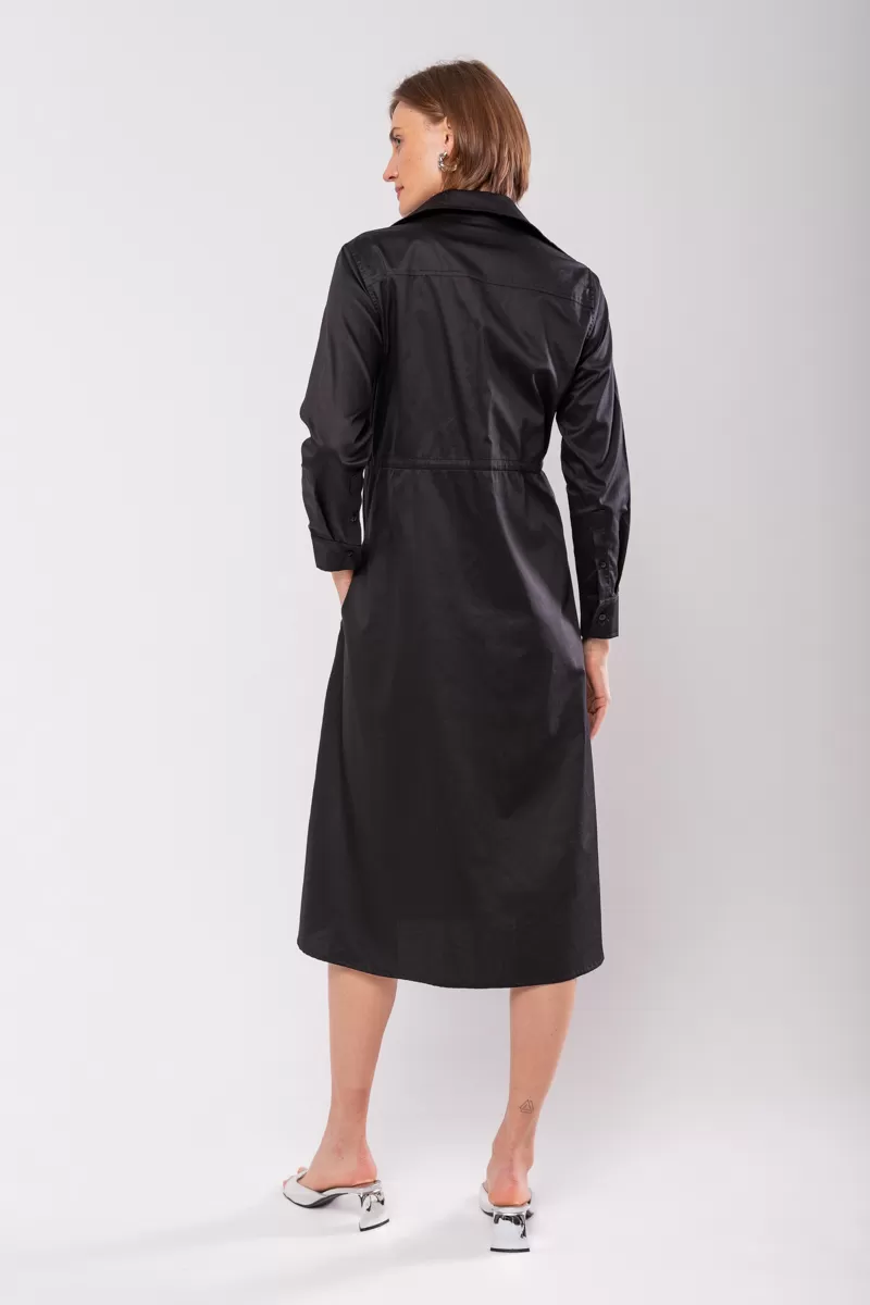 Hidrogênio - BLACK LONG SLEEVES CHEMISE DRESS - 19841 Hidrogênio - BLACK LONG SLEEVES CHEMISE DRESS - 19841