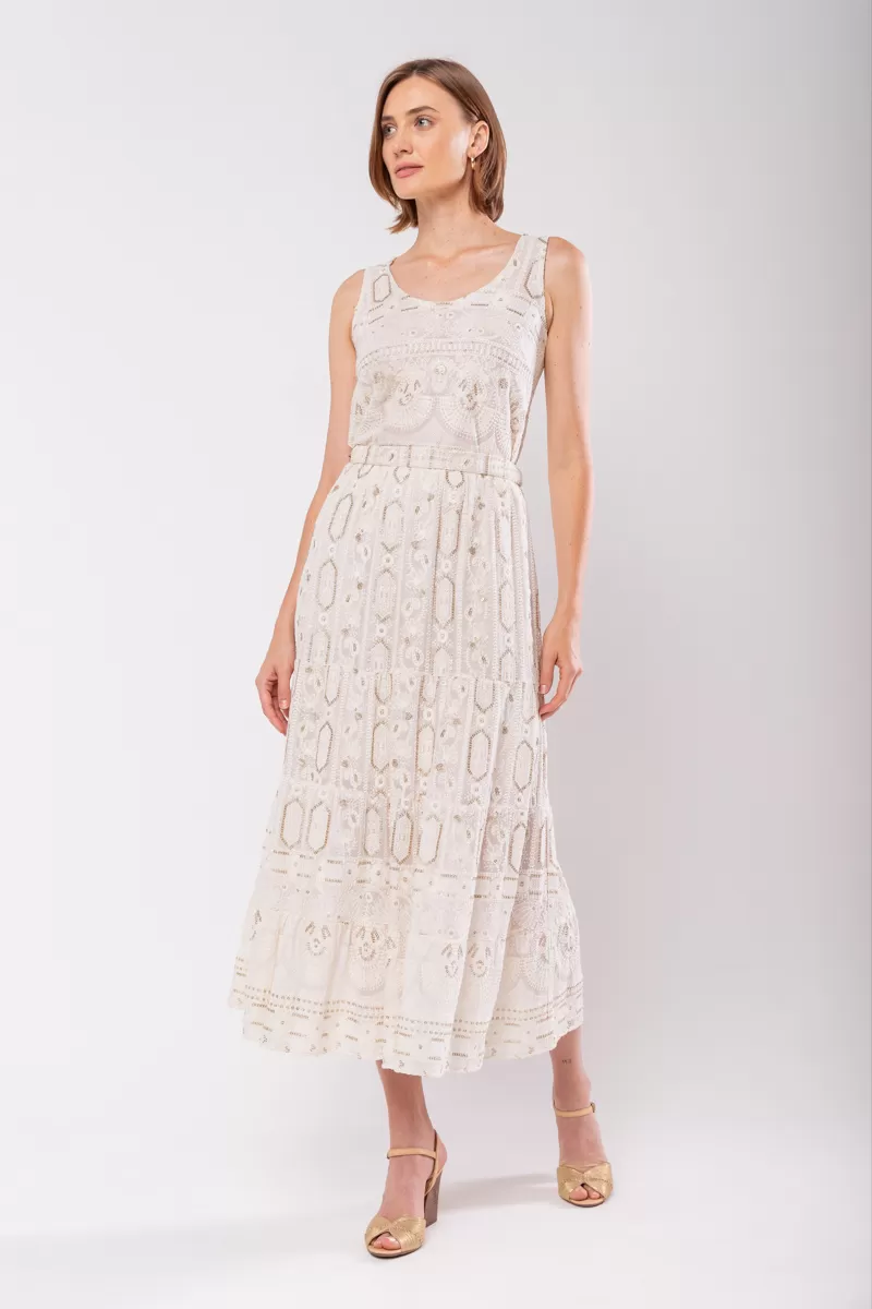 Hidrogênio - MIDI SKIRT 3 MARIAS EMBROIDERED OFF WHITE - 19858018 Hidrogênio - MIDI SKIRT 3 MARIAS EMBROIDERED OFF WHITE - 19858018