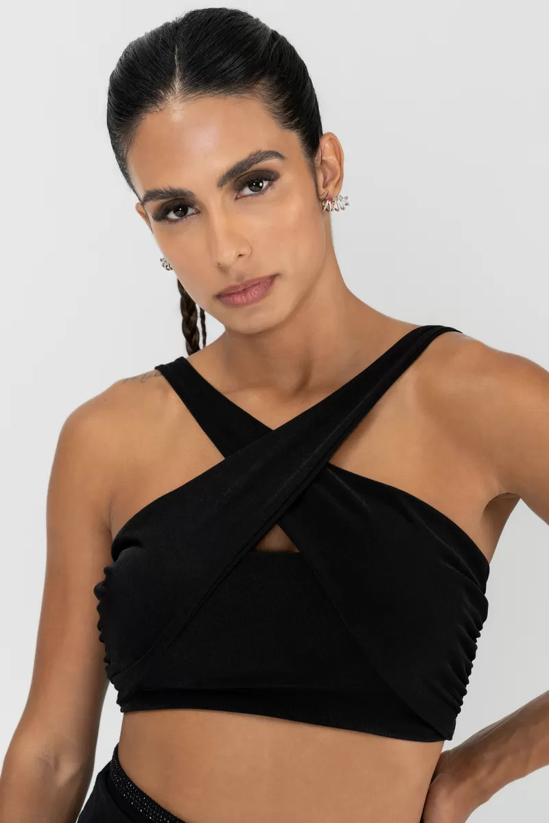 Labellamafia - Cropped Mesh Involve Black Labellamafia - 29789
