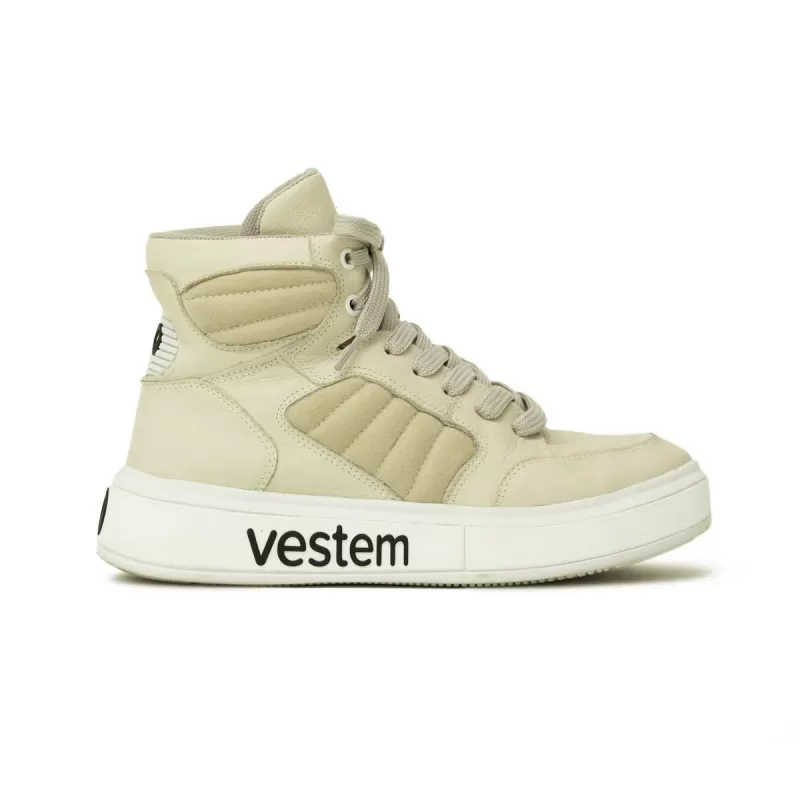 Vestem - Basquiat Off White and Ecru Sneakers - TE25.C0140 Vestem - Basquiat Off White and Ecru Sneakers - TE25.C0140
