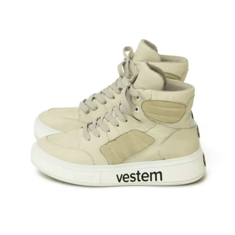 Vestem - Basquiat Off White and Ecru Sneakers - TE25.C0140 Vestem - Basquiat Off White and Ecru Sneakers - TE25.C0140