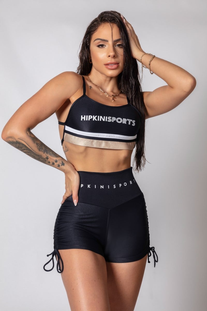 Hipkini - Fresh Black Shorts with Tie - 33330294 Hipkini - Fresh Black Shorts with Tie - 33330294