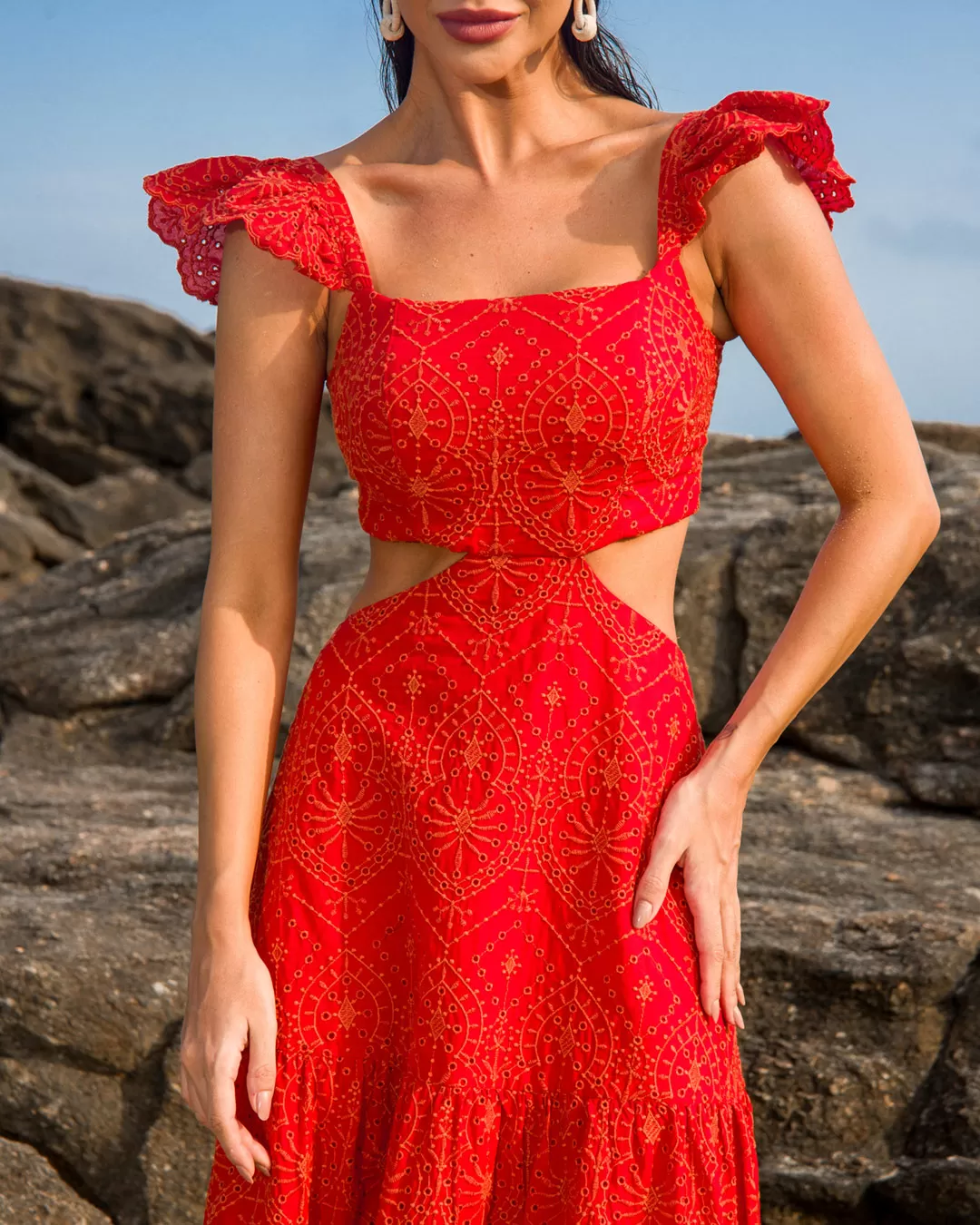 Dot Clothing - Dress Dot Clothing Long Laise Red - 2151VERMELHO Dot Clothing - Dress Dot Clothing Long Laise Red - 2151VERMELHO
