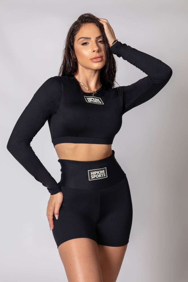 Hipkini - Cropped Fresh Black Long Sleeve - 33330312 Hipkini - Cropped Fresh Black Long Sleeve - 33330312