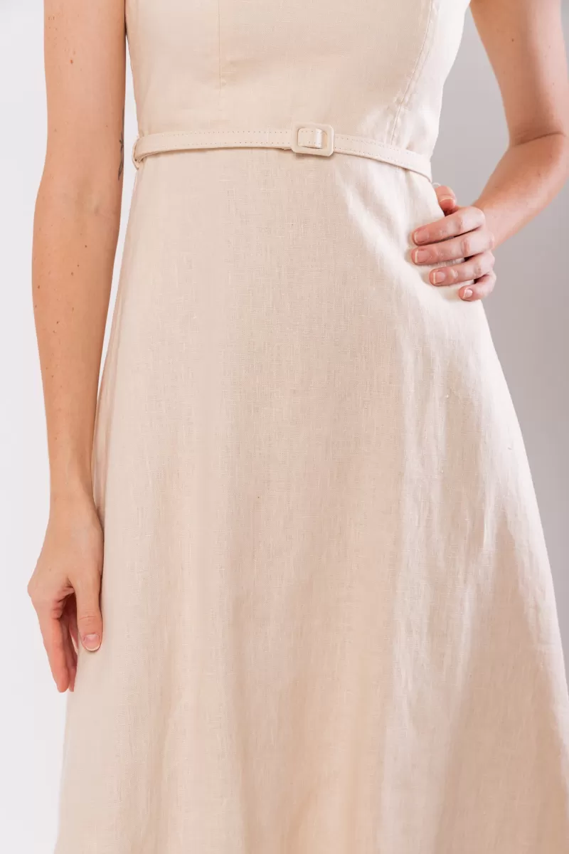 Hidrogênio - LINEN DRESS WITH REMOVABLE STRAPS PANACOTA - 19881523 Hidrogênio - LINEN DRESS WITH REMOVABLE STRAPS PANACOTA - 19881523