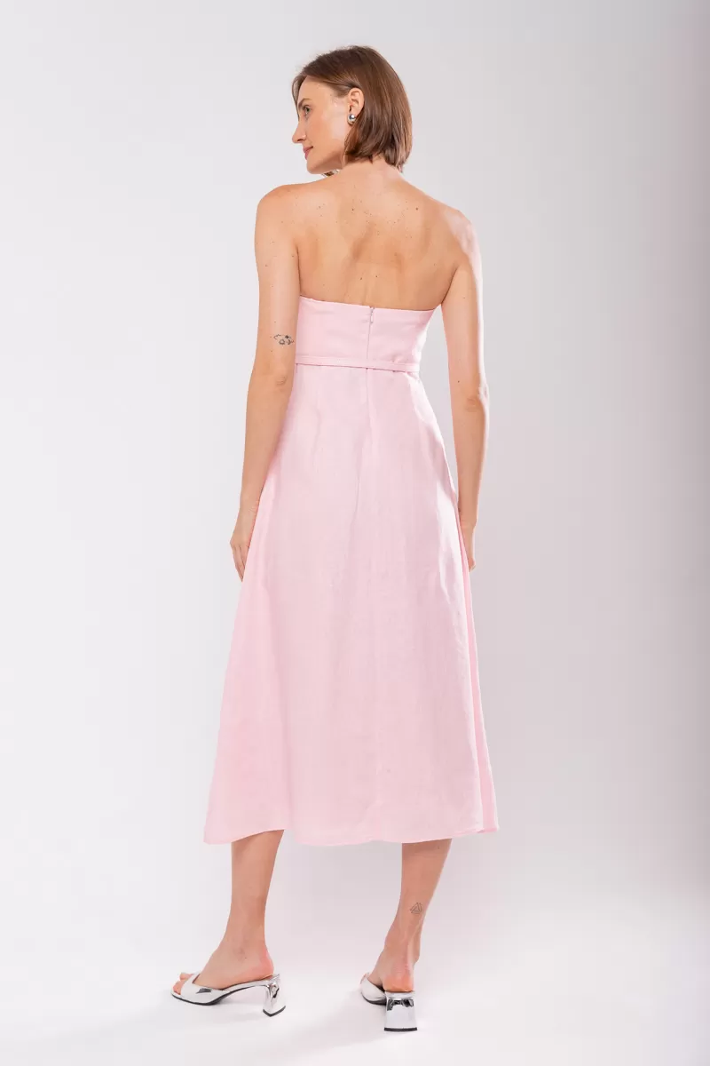 Hidrogênio - LINEN DRESS WITH REMOVABLE STRAPS GLOSSY - 19881515 Hidrogênio - LINEN DRESS WITH REMOVABLE STRAPS GLOSSY - 19881515
