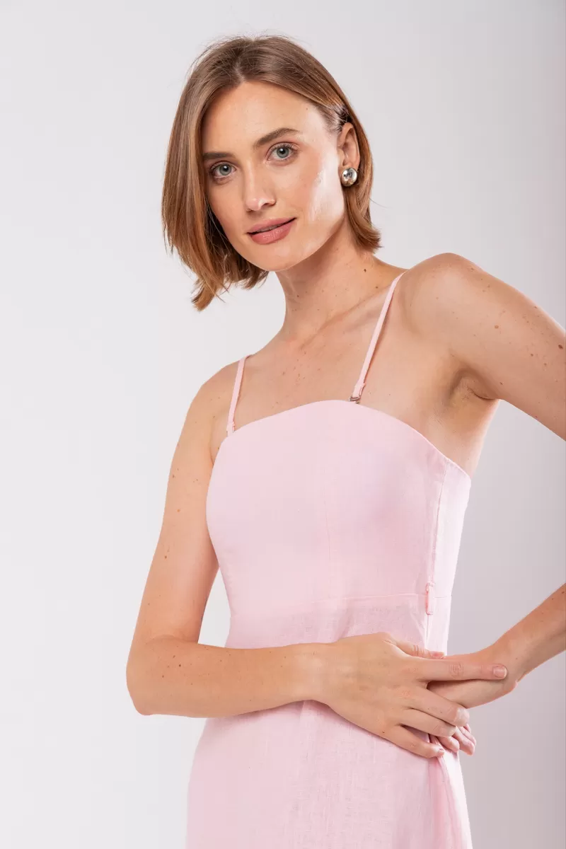 Hidrogênio - LINEN DRESS WITH REMOVABLE STRAPS GLOSSY - 19881515 Hidrogênio - LINEN DRESS WITH REMOVABLE STRAPS GLOSSY - 19881515