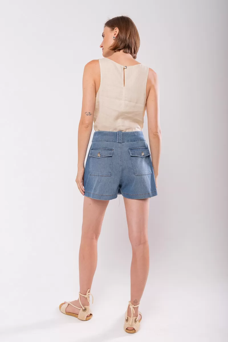 Hidrogênio - DENIM MESH SKIRT SHORTS - 19834042 Hidrogênio - DENIM MESH SKIRT SHORTS - 19834042
