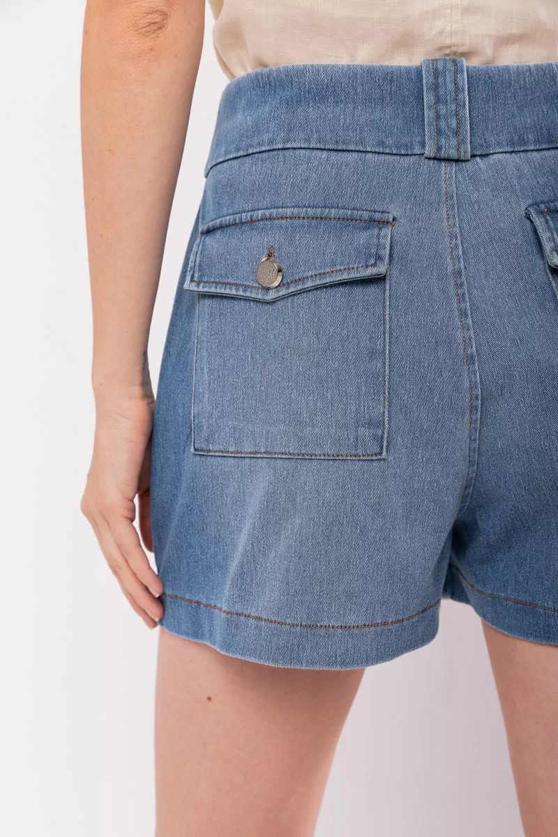 Hidrogênio - DENIM MESH SKIRT SHORTS - 19834042 Hidrogênio - DENIM MESH SKIRT SHORTS - 19834042
