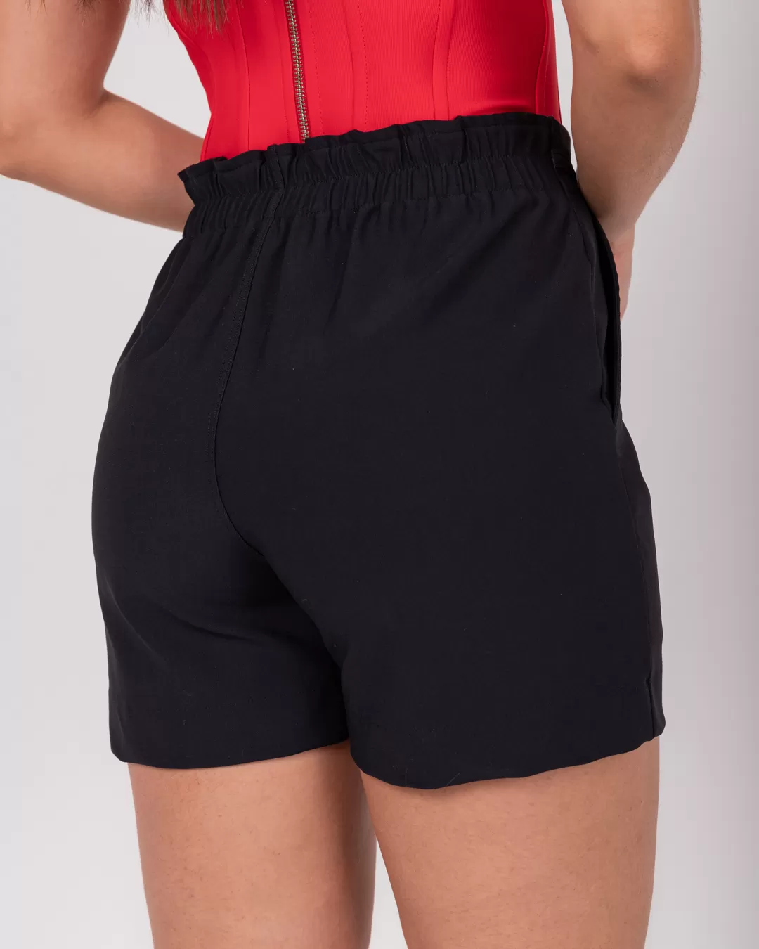 Miss Misses - Short Miss Misses With Black Metal Detail - 54071PRETO Miss Misses - Short Miss Misses With Black Metal Detail - 54071PRETO