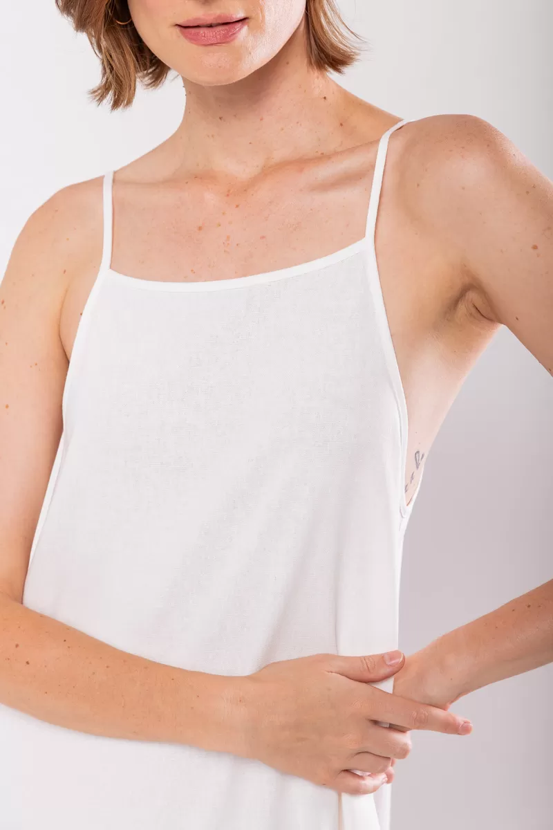 Hidrogênio - EVASE MIDI DRESS WITH SQUARE NECKLINE OFF WHITE - 19876 Hidrogênio - EVASE MIDI DRESS WITH SQUARE NECKLINE OFF WHITE - 19876