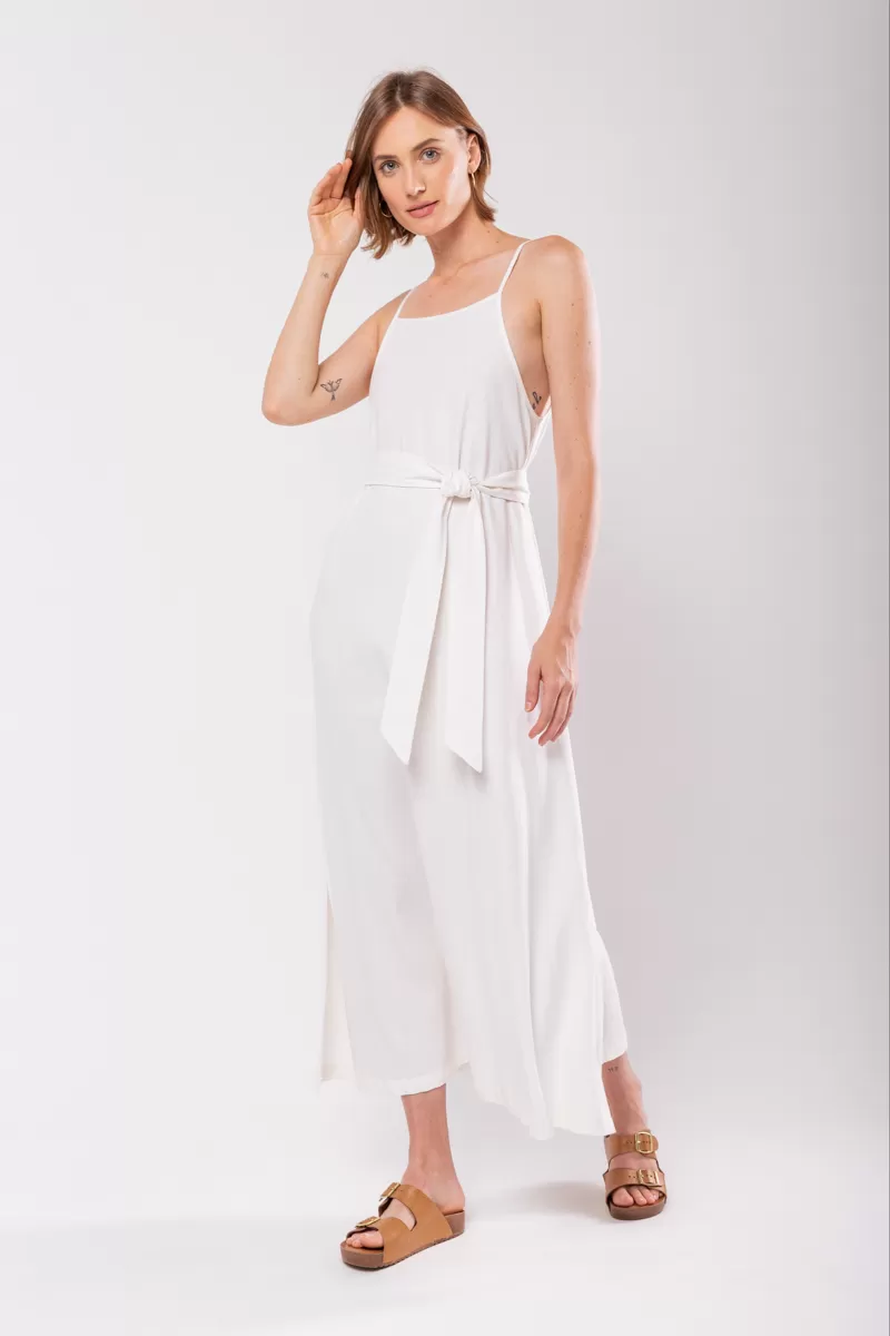 Hidrogênio - EVASE MIDI DRESS WITH SQUARE NECKLINE OFF WHITE - 19876 Hidrogênio - EVASE MIDI DRESS WITH SQUARE NECKLINE OFF WHITE - 19876