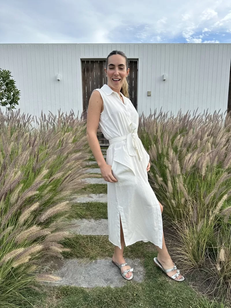 Hidrogênio - LINEN CHEMISIE MIDI DRESS WITH POCKETS OFF WHITE - 19878018 Hidrogênio - LINEN CHEMISIE MIDI DRESS WITH POCKETS OFF WHITE - 19878018