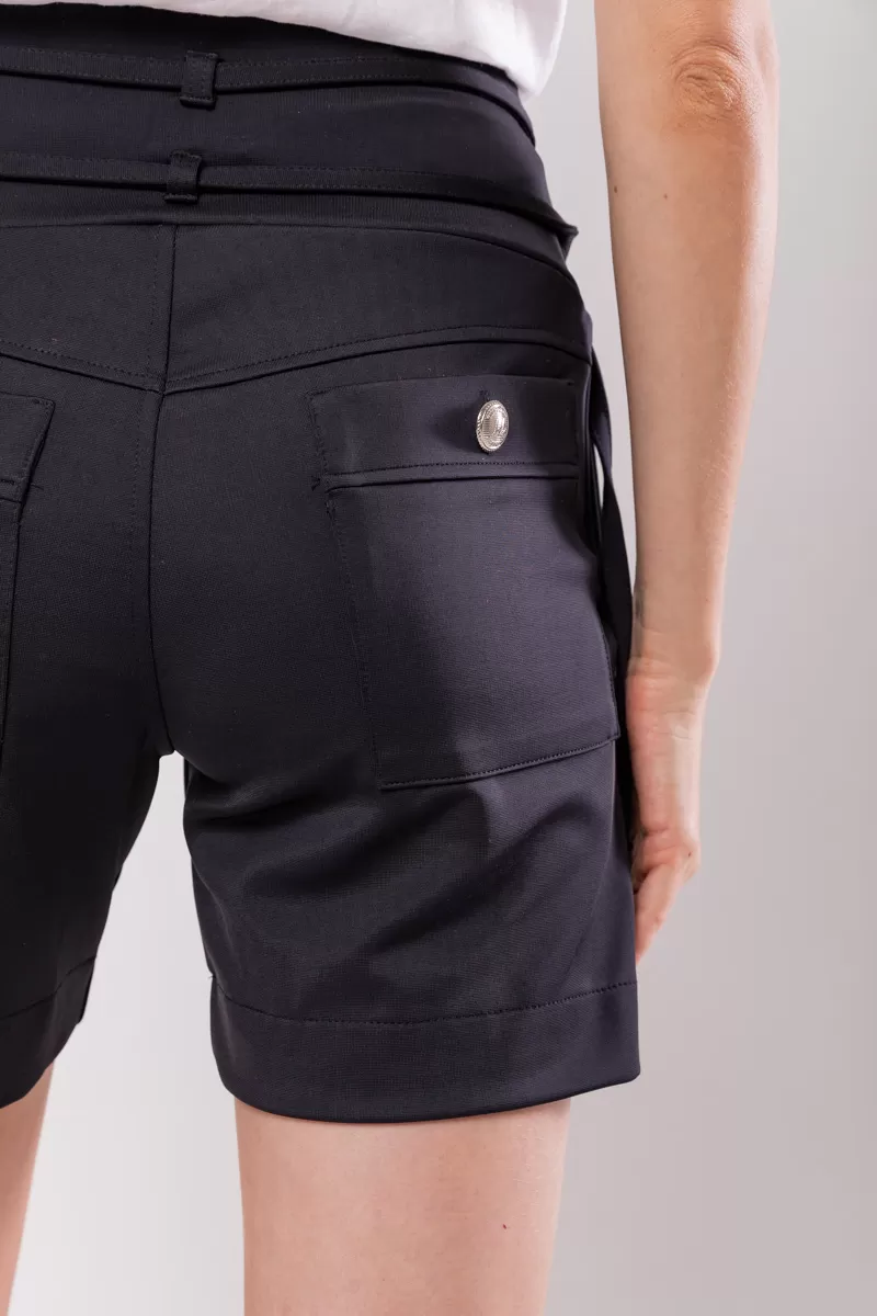 Hidrogênio - TAILORED BERMUDA WITH TWO STRIPS BLACK - 19847001 Hidrogênio - TAILORED BERMUDA WITH TWO STRIPS BLACK - 19847001