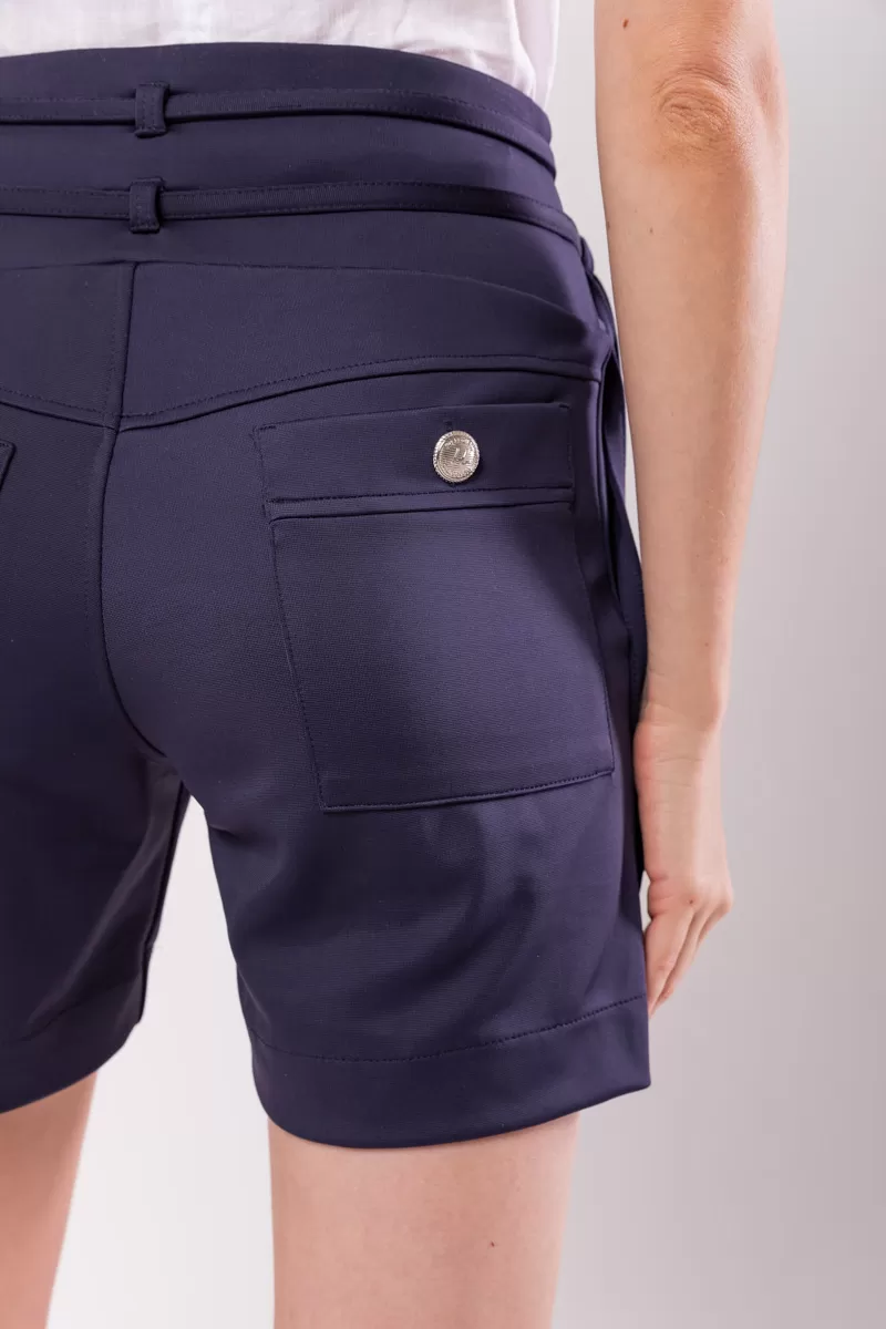 Hidrogênio - TAILORED BERMUDA WITH TWO STRIPS NAVY - 19847004