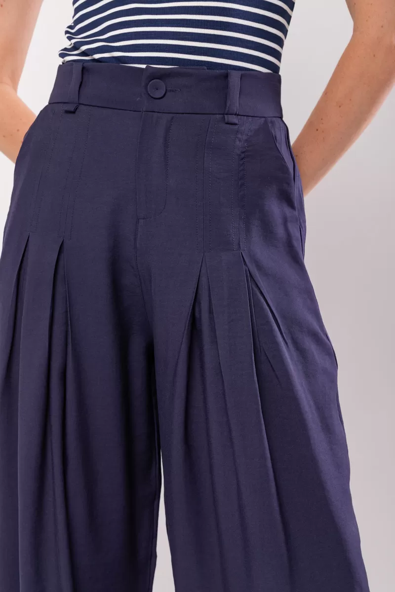Hidrogênio - PANTALON PANTS WITH TWO PLEASTS MARIANNE MARINHO - 19769004 Hidrogênio - PANTALON PANTS WITH TWO PLEASTS MARIANNE MARINHO - 19769004