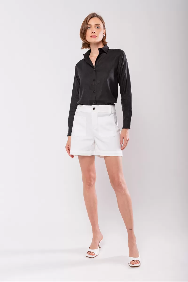 Hidrogênio - WHITE TAILOR SHORTS - 19874002 Hidrogênio - WHITE TAILOR SHORTS - 19874002