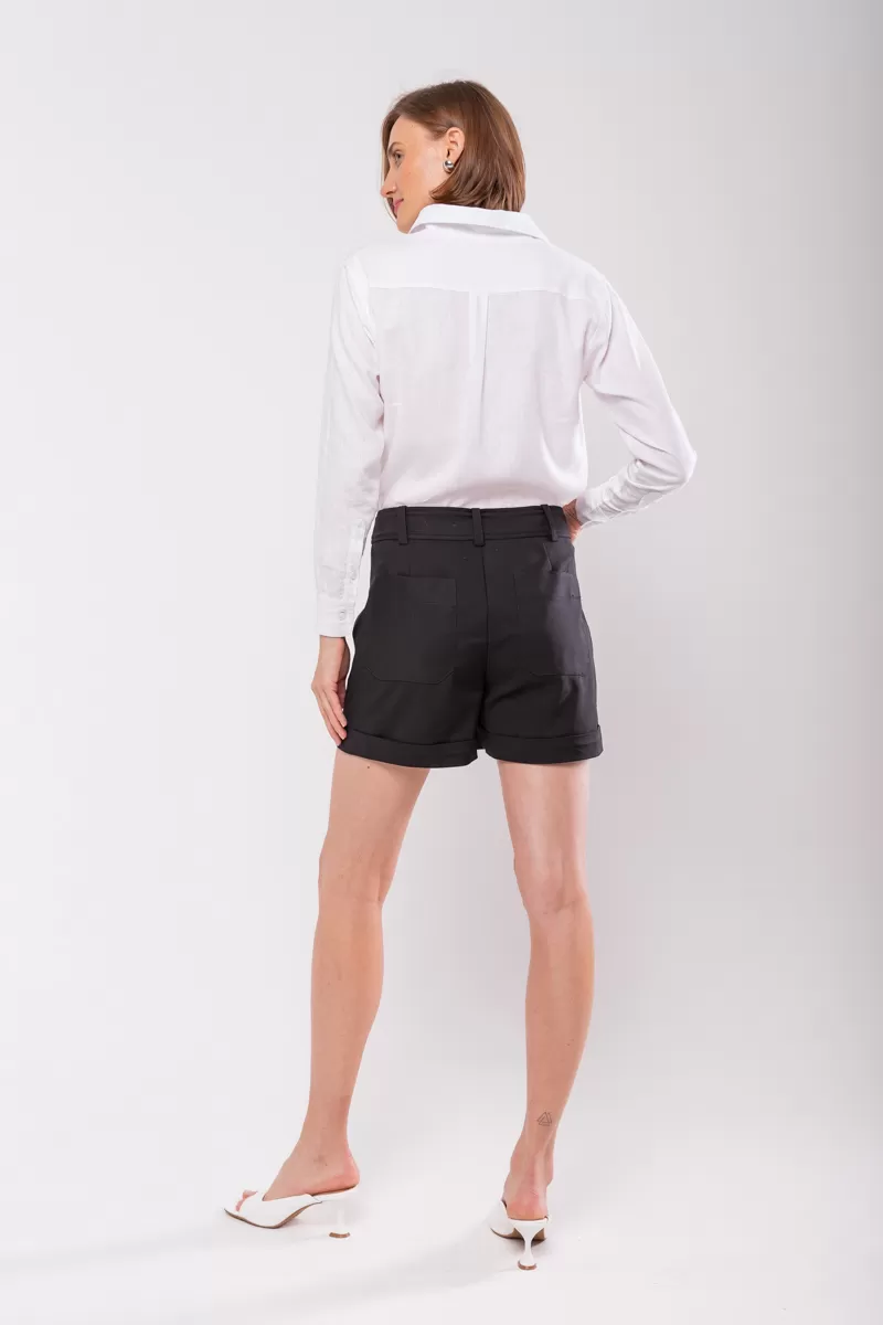 Hidrogênio - BLACK TAILORED SHORTS - 19874001 Hidrogênio - BLACK TAILORED SHORTS - 19874001