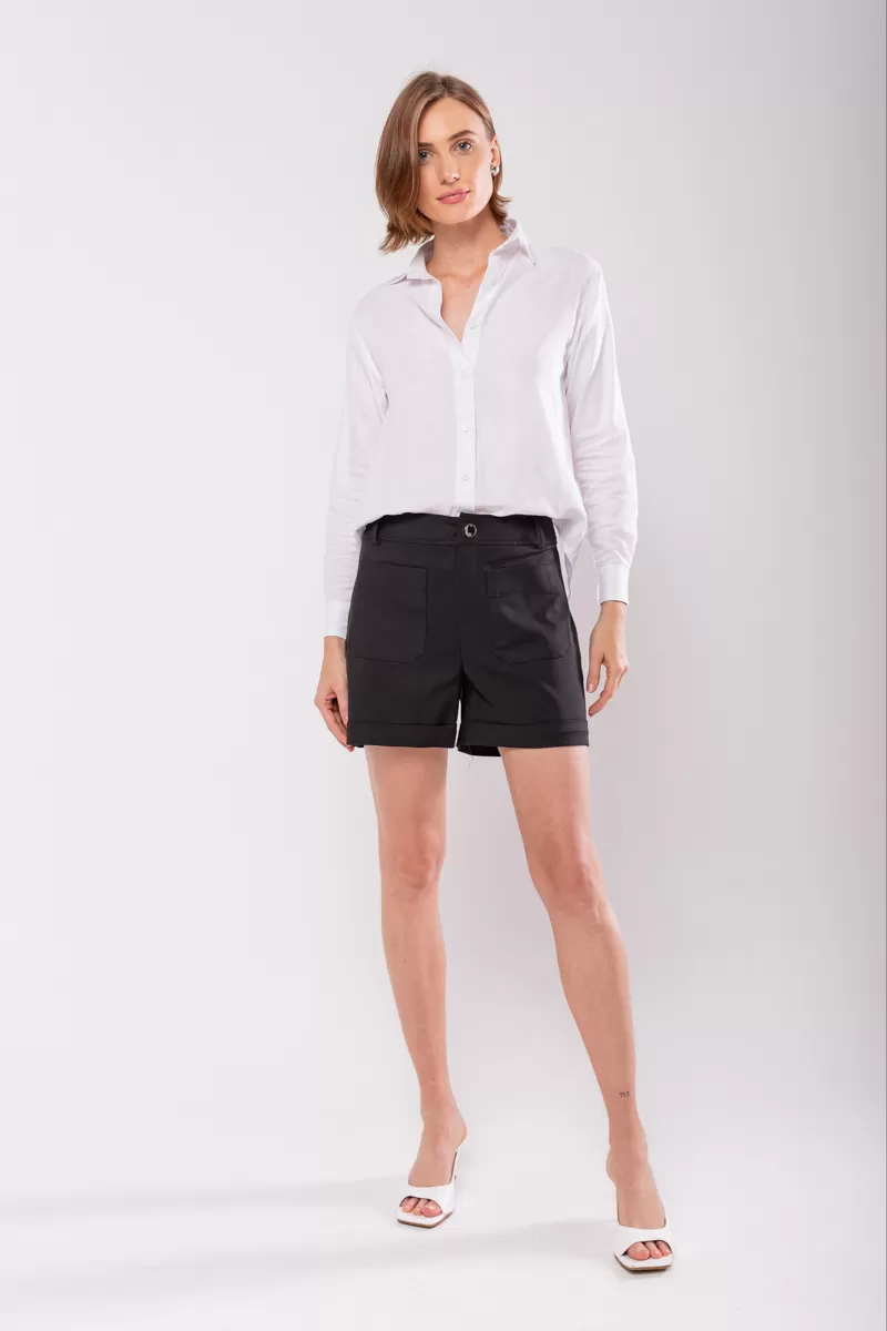 Hidrogênio - BLACK TAILORED SHORTS - 19874001 Hidrogênio - BLACK TAILORED SHORTS - 19874001