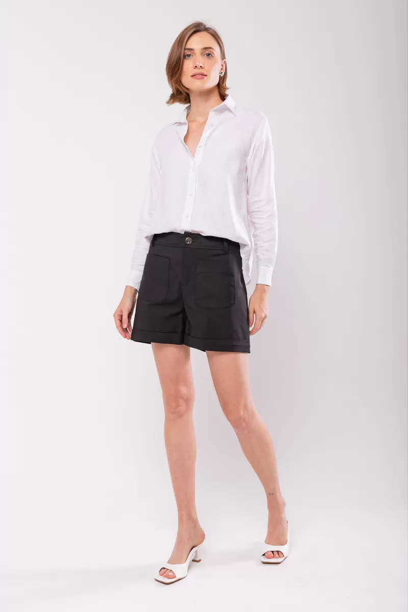 Hidrogênio - BLACK TAILORED SHORTS - 19874001 Hidrogênio - BLACK TAILORED SHORTS - 19874001