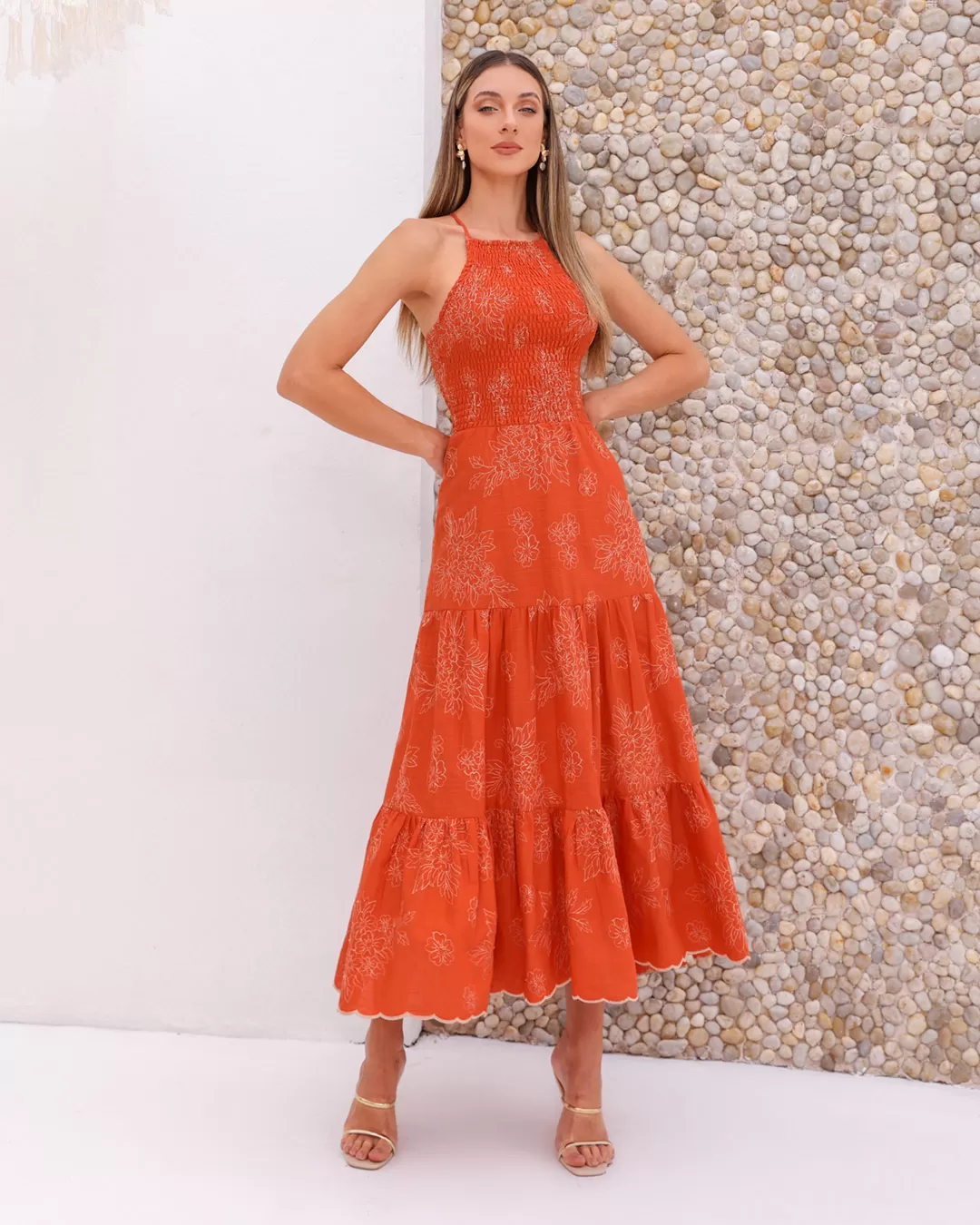 Dot Clothing - Dress Dot Clothing Longuete Laise Orange - 2160LARANJA Dot Clothing - Dress Dot Clothing Longuete Laise Orange - 2160LARANJA