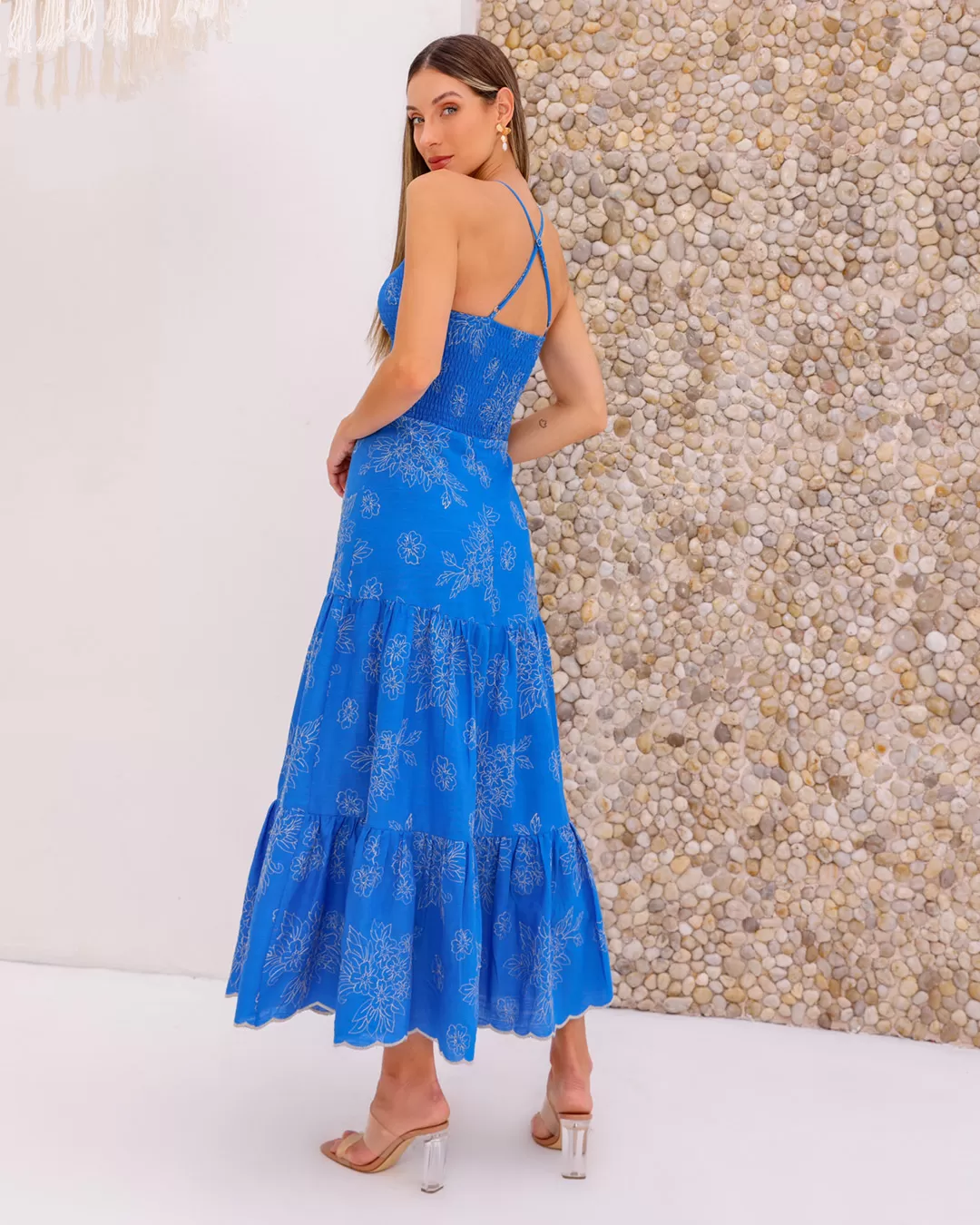 Dot Clothing - Dress Dot Clothing Longuete Laise Azul - 2160AZUL Dot Clothing - Dress Dot Clothing Longuete Laise Azul - 2160AZUL