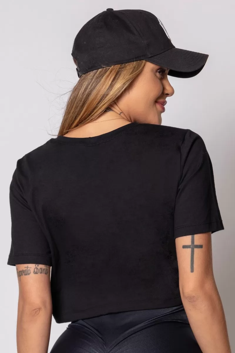 Hipkini - Black Heven Cropped Shirt with Silk - 33330345