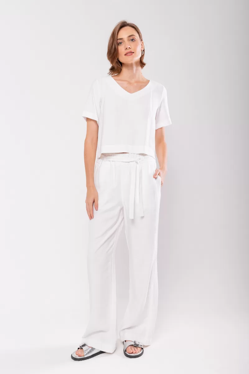 Hidrogênio - NUBIA STRAIGHT TROUSERS WITH OFF WHITE LINING - 19824018 Hidrogênio - NUBIA STRAIGHT TROUSERS WITH OFF WHITE LINING - 19824018