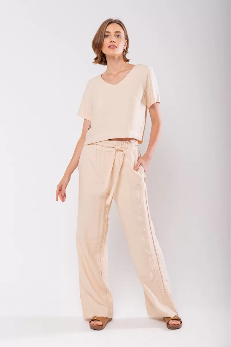 Hidrogênio - NUBIA STRAIGHT TROUSERS WITH PANACOTA LINING - 19824523 Hidrogênio - NUBIA STRAIGHT TROUSERS WITH PANACOTA LINING - 19824523